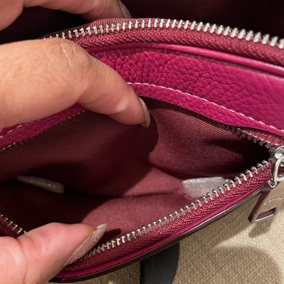 Coach Fuchsia Pebble Leather Mini Belt Bag - Picture 7 of 8